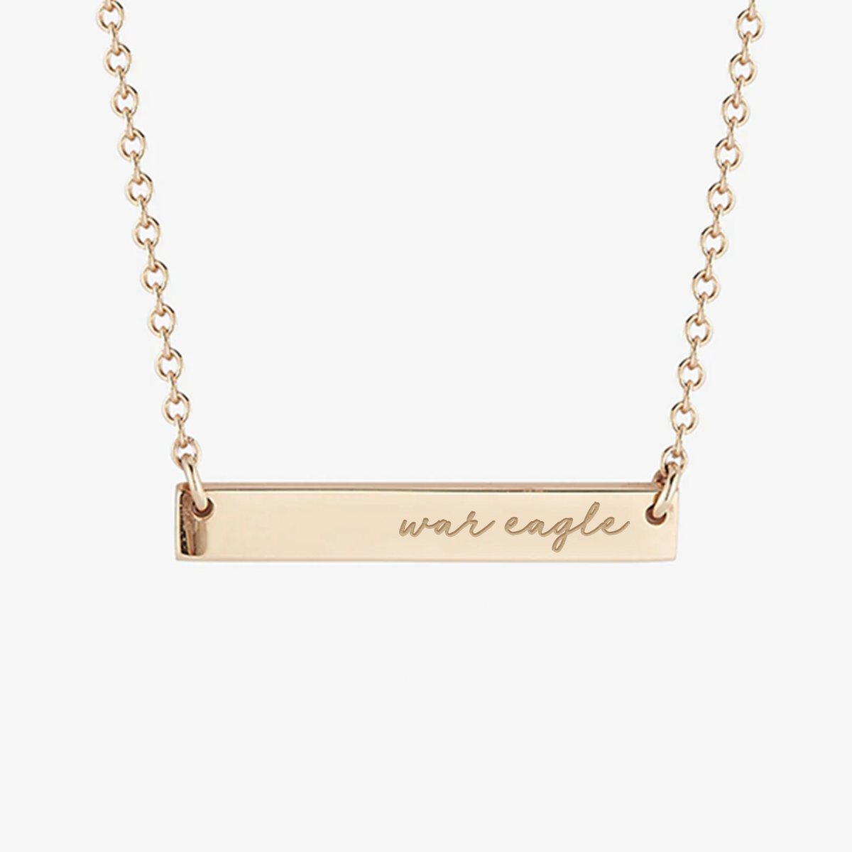 Auburn War Eagle Horizontal Bar Necklace
