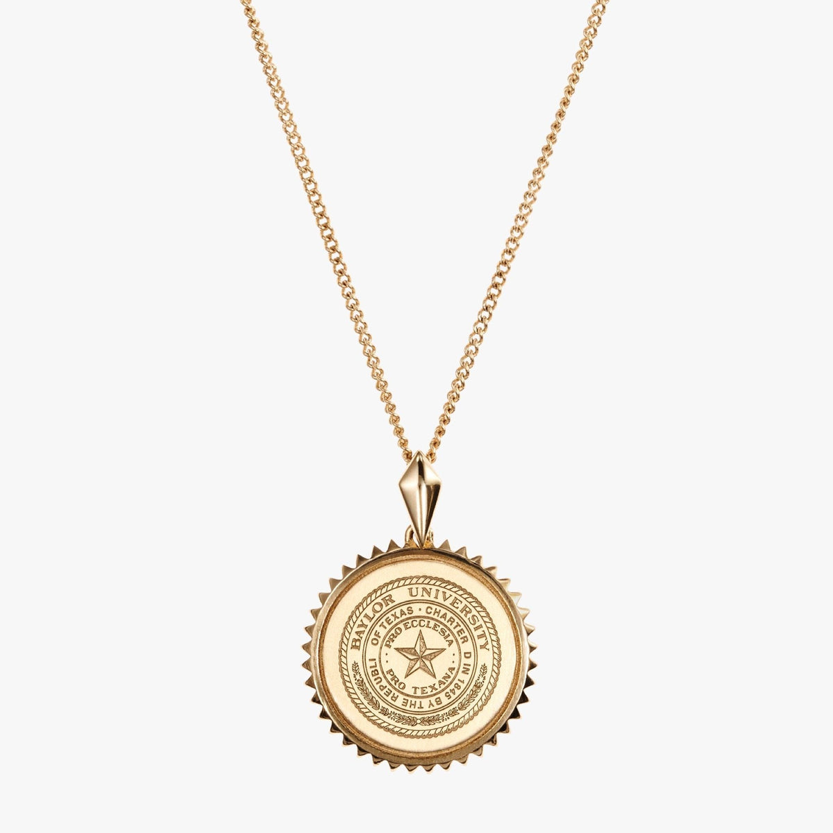 Gold Vermeil 14K Gold Baylor Sunburst Crest Necklace