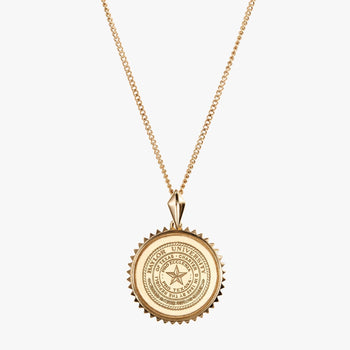 Gold Vermeil 14K Gold Baylor Sunburst Crest Necklace