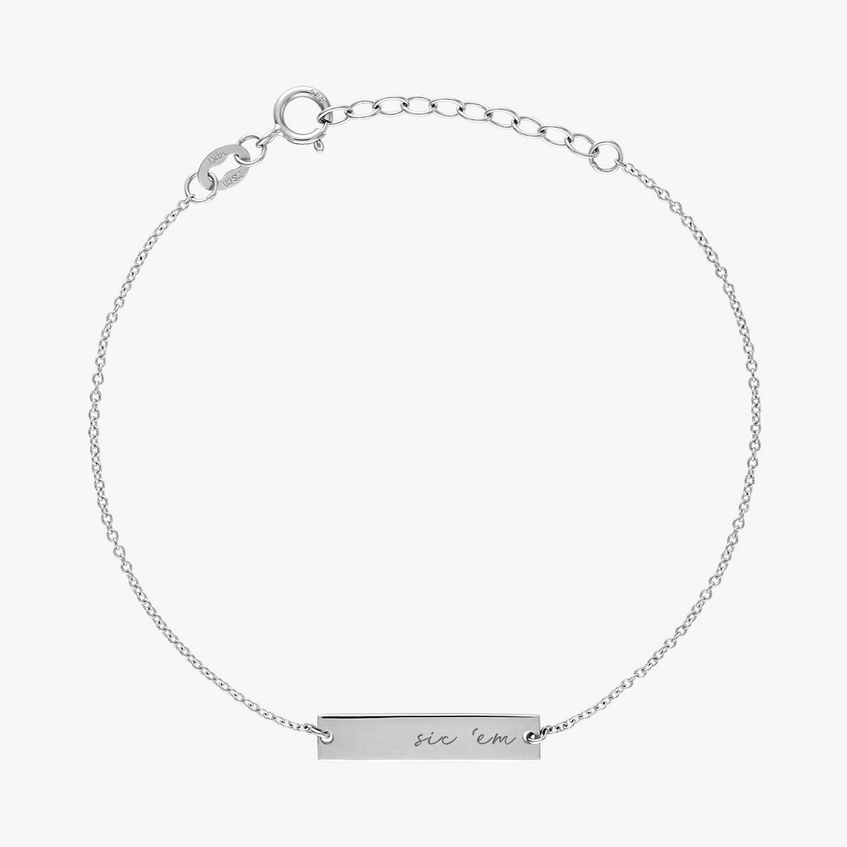 Baylor University Horizontal Necklace Sterling Silver