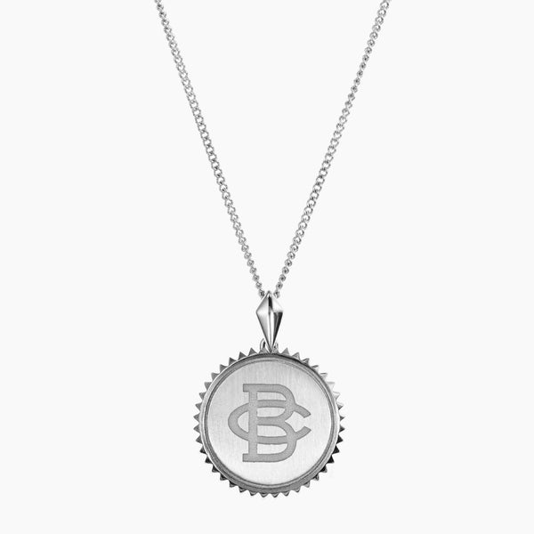 Sterling Silver Boston College Vintage BC Sunburst Necklace