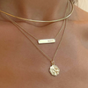 Alpha Omicron Pi Horizontal Bar Necklace on figure