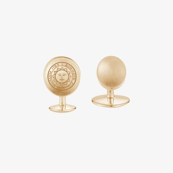 Bowdoin Crest Gold Cufflinks