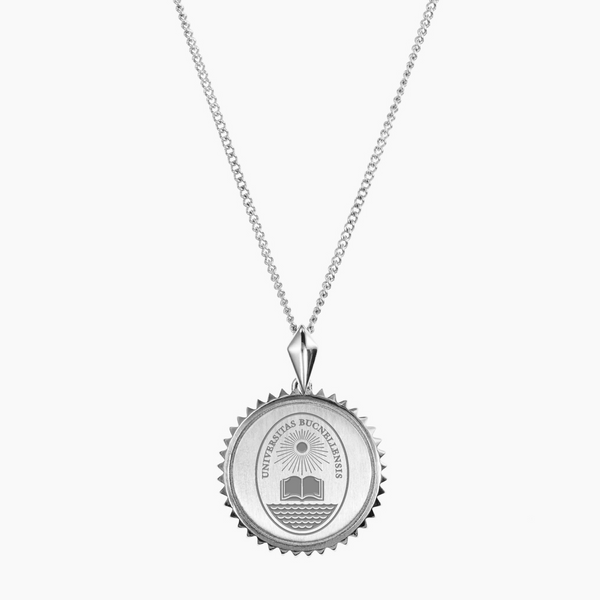 Bucknell Seal Sunburst Necklace Sterling Silver