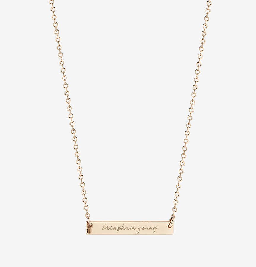 BYU Horizontal Bar Necklace