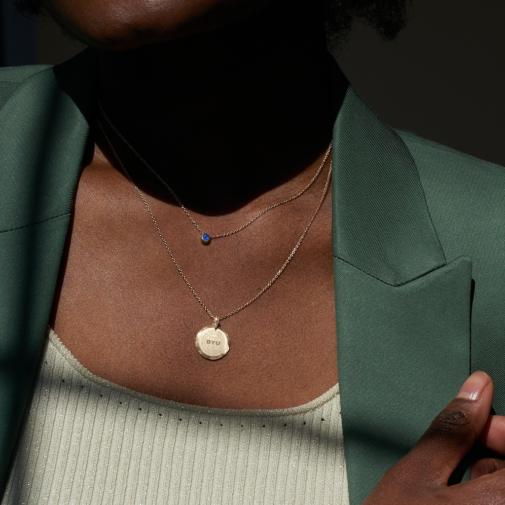 BYU 7-Point Diamond Pendant