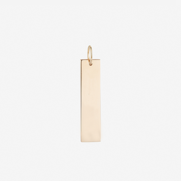 Custom Gold Vertical Bar Necklace