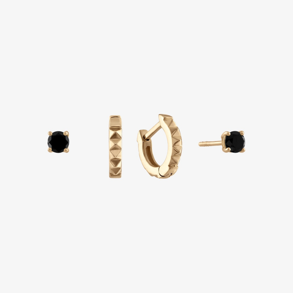 Black Onyx Sunburst Earring Bundle