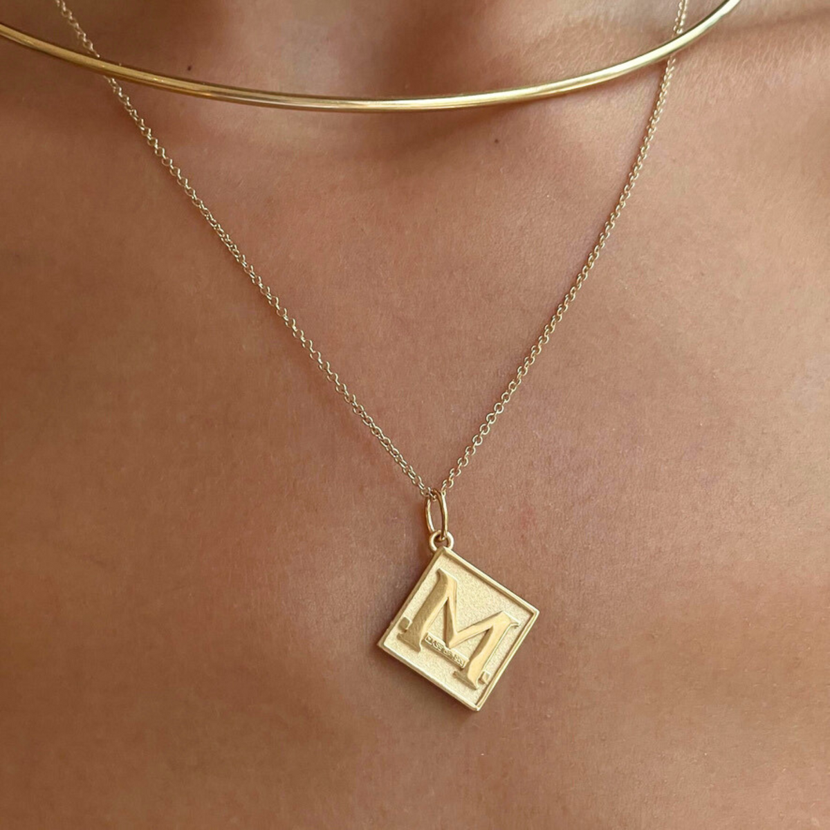 Michigan M on the Diag Pendant on figure