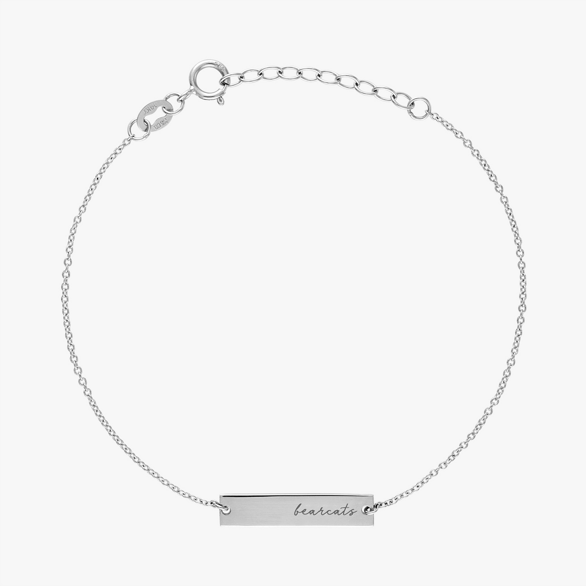 Cincinnati University Horizontal Necklace Sterling Silver