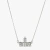 Silver Clemson Tillman Hall Necklace