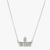 Silver Clemson Tillman Hall Necklace