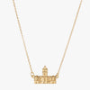 Gold Clemson Tillman Hall Necklace
