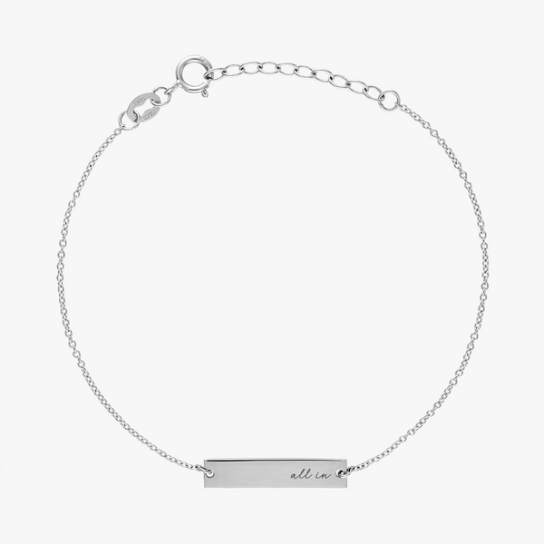 Clemson All In Horizontal Necklace Sterling Silver