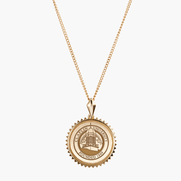Claflin University Sunburst Necklace Gold