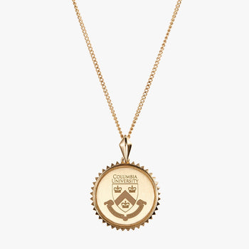 Gold Columbia Sunburst Crest Necklace