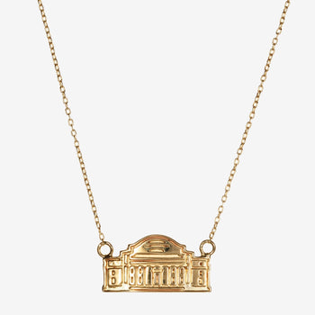 Gold Columbia Low Memorial Library Necklace