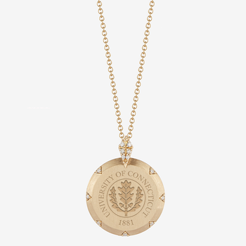 UCONN 7-Point Diamond Pendant