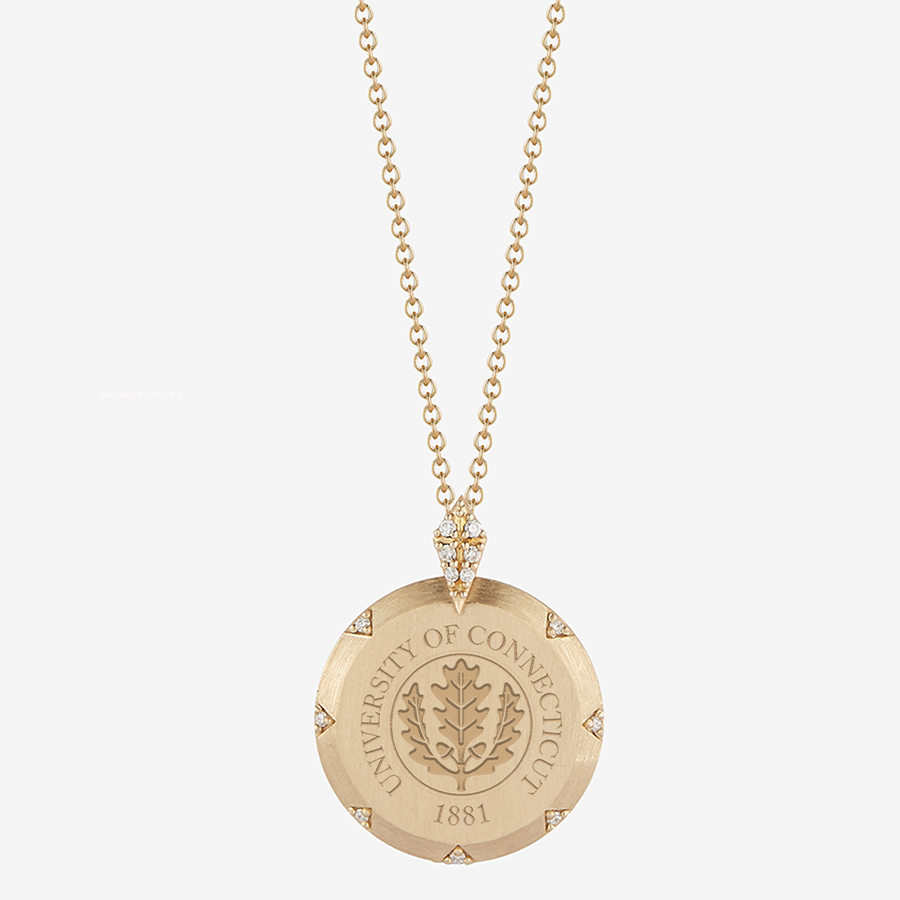 UCONN 7-Point Diamond Pendant