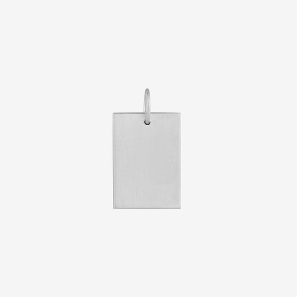 Custom Rectangle Pendant in Sterling Silver