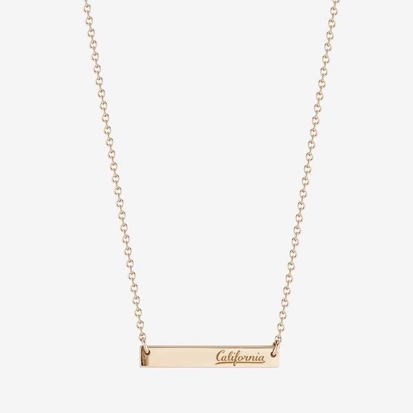 Berkeley California Horizontal Bar Necklace