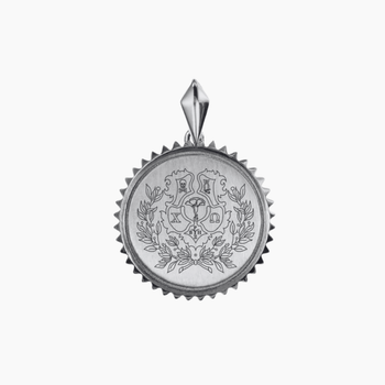 Chi Omega Sunburst Crest Pendant