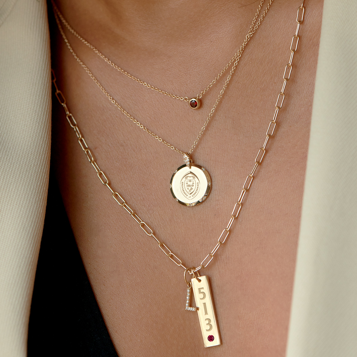 Cincinnati 7-Point Diamond Pendant