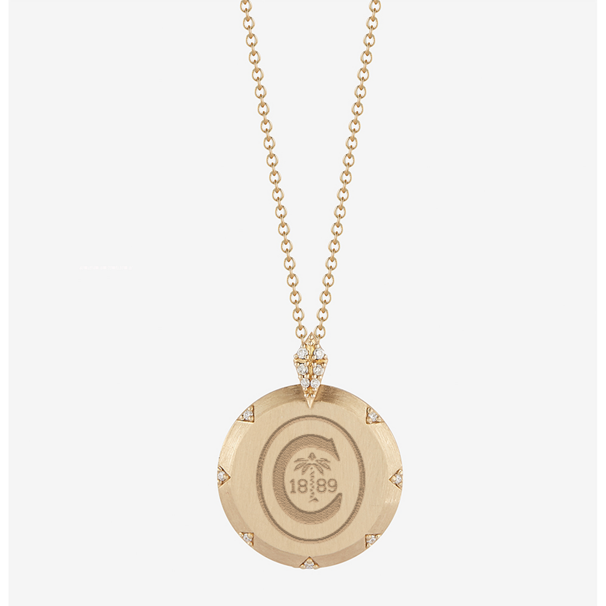 Clemson 7-Point Diamond Pendant