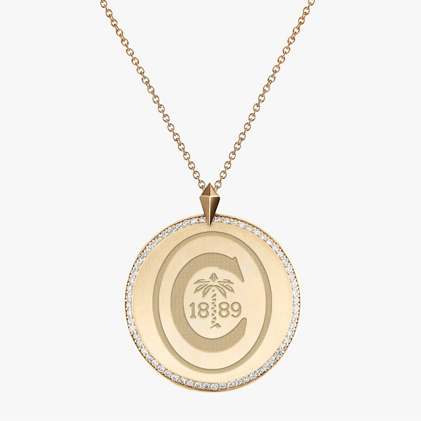 Clemson Diamond Florentine Pendant