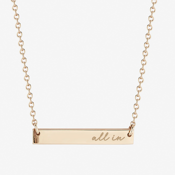 Clemson All In Horizontal Bar Necklace