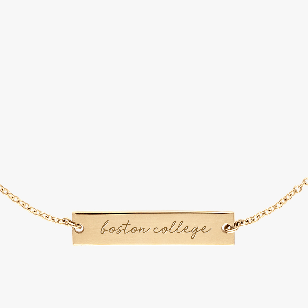 Boston College Horizontal Necklace Cavan Gold Close Up