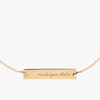 Michigan State Horizontal Necklace Cavan Gold Close Up