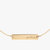 University of Michigan Go Blue Horizontal Necklace Cavan Gold Close Up