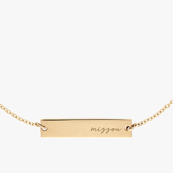 Mizzou Horizontal Necklace Cavan Gold Close Up