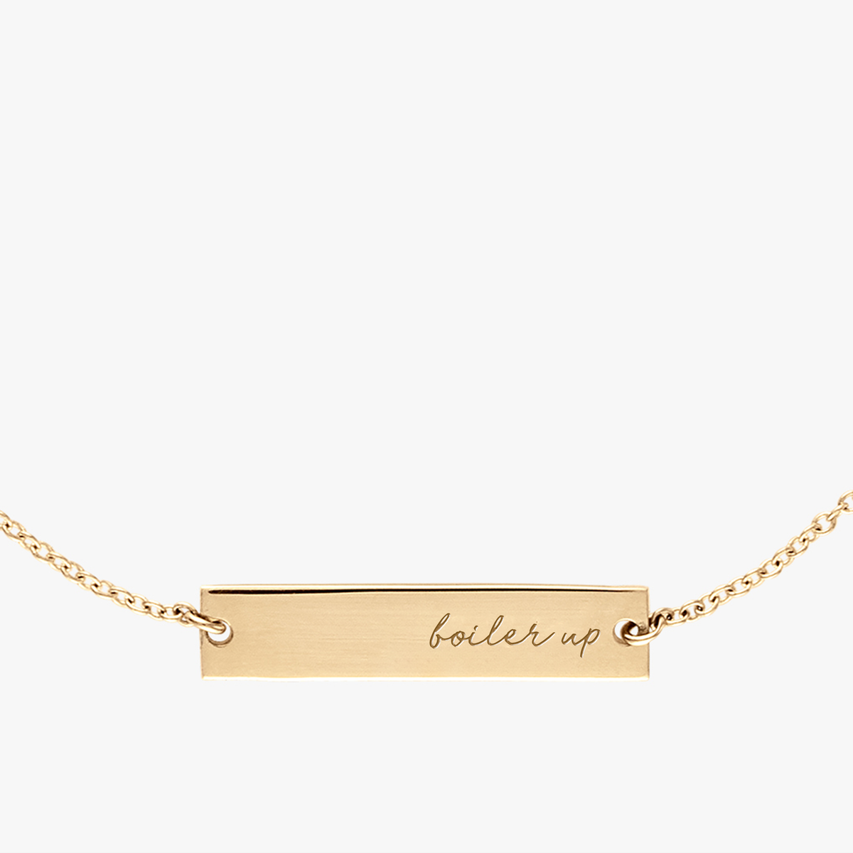 Purdue University Horizontal Necklace Cavan Gold Close Up