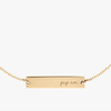 Texas A&M Gig' Em Horizontal Necklace Cavan Gold Close Up