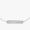 University of Virginia Horizontal Necklace Sterling Silver Close Up