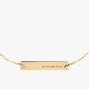 Wisconsin University Horizontal Necklace Cavan Gold Close Up