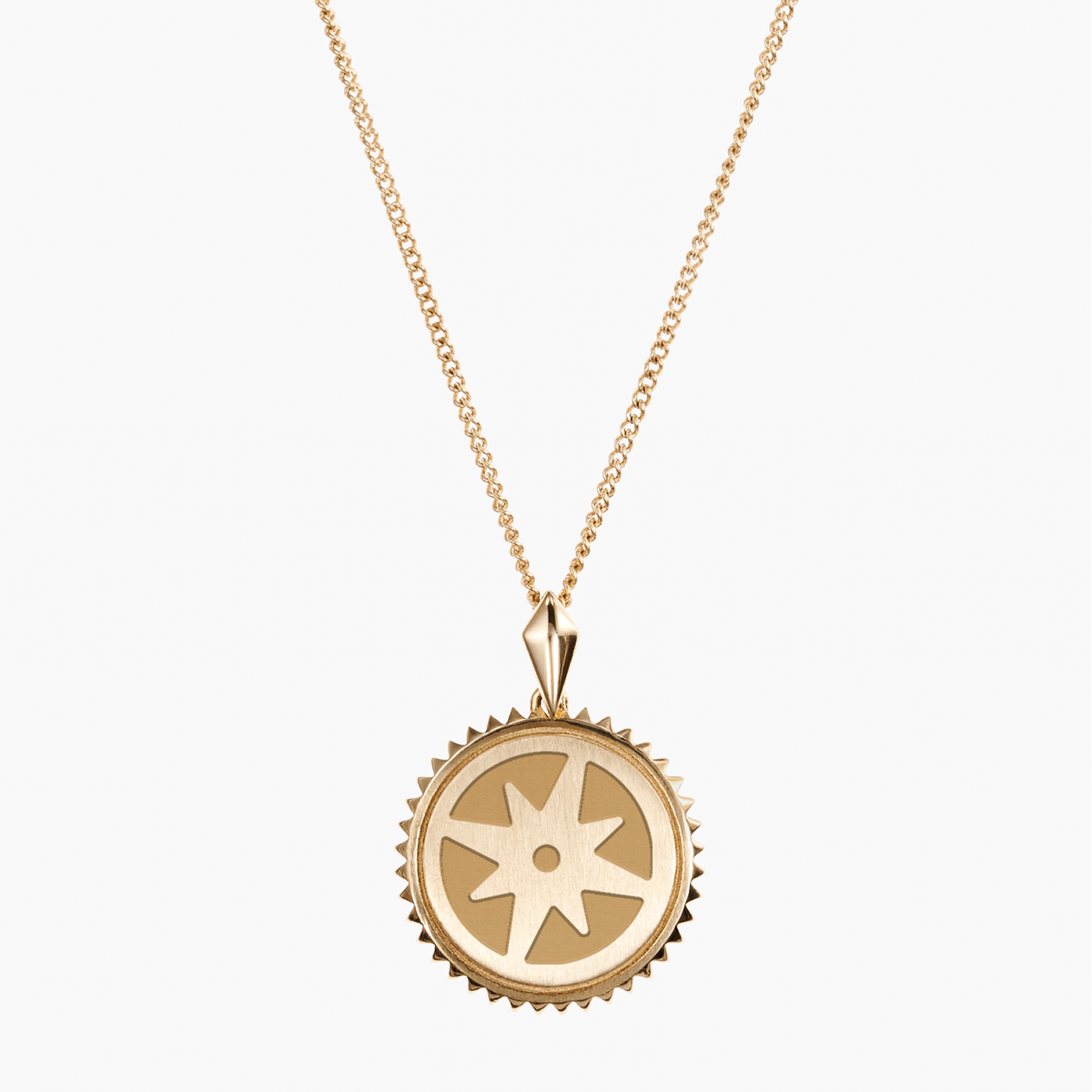 Theta Phi Alpha Sunburst Compass Pendant