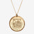Gold Dartmouth Florentine Crest Necklace Large