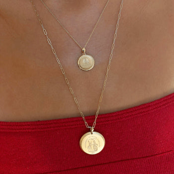 South Carolina Palm Sunburst Pendant on figure