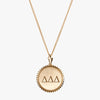 Gold Delta Delta Delta Sunburst Letters Necklace