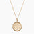 Gold Delta Zeta Sunburst Crest Necklace