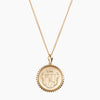 Gold Delta Zeta Sunburst Crest Necklace