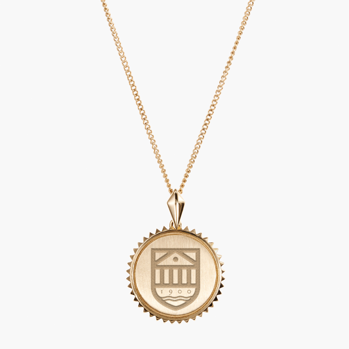 Tuck Shield Sunburst Pendant