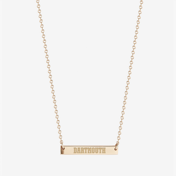 Dartmouth Logo Horizontal Bar Necklace