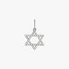 Diamond Star of David Charm Sterling Silver