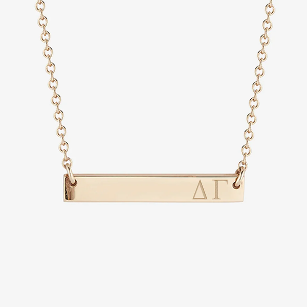 Delta Gamma Horizontal Bar Necklace