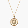 Gold Elon Sunburst Leaf Necklace