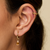 Citrine Earring Charm on figure